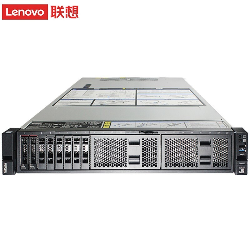 服务器/工作站 联想/LENOVO SR658 机架式服务器 2U INTEL 至强铜牌 1.9GHZ 12核 DDR4 32GB  12TB DOS