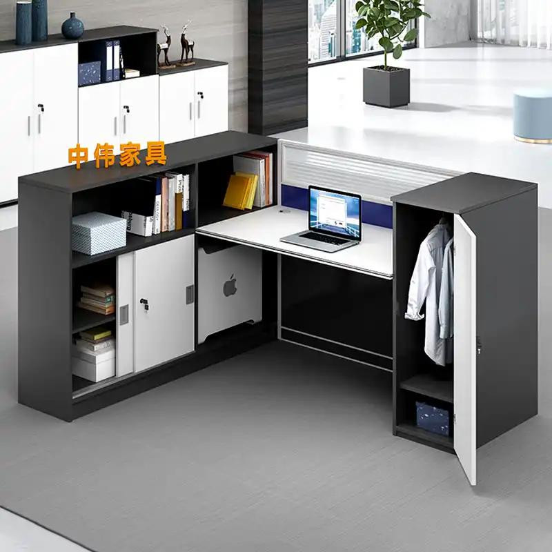 办公桌 中伟/ZHONGWEI  人造板 黑色