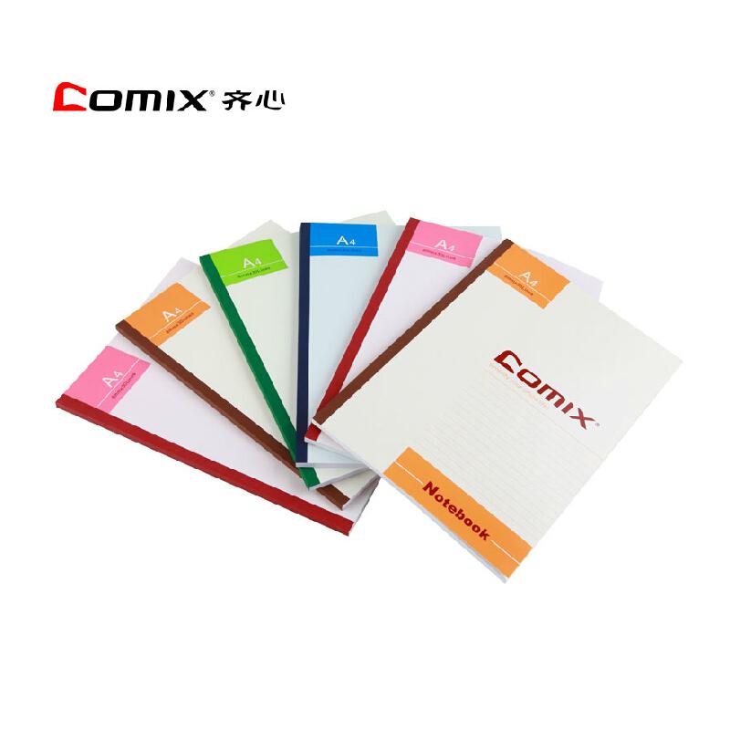 笔记本 齐心/COMIX C4501 胶钉式装订 软面抄 80页


























 1本