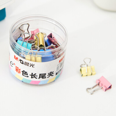 别针/回形针/大头针 晨光/M&G ABS92743长尾夹 回形 多色 1盒 100枚/盒