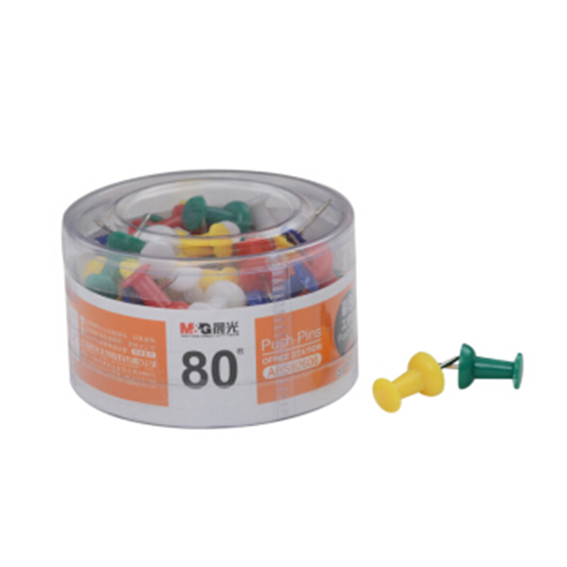 别针/回形针/大头针 晨光/M&G ABS92606 大头针 不规则形 多色 1盒 80枚/盒