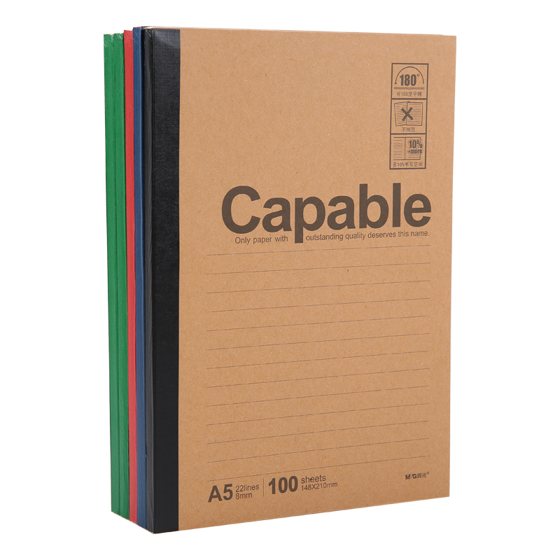 笔记本 晨光/M&G APYJX550 线装式装订 软面抄 51-100页 5本 A5