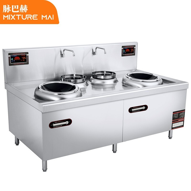 电磁炉 脉巴赫 MBH-MC-SXC15-02 落地式 触摸式 整版触控 2个 不锈钢色