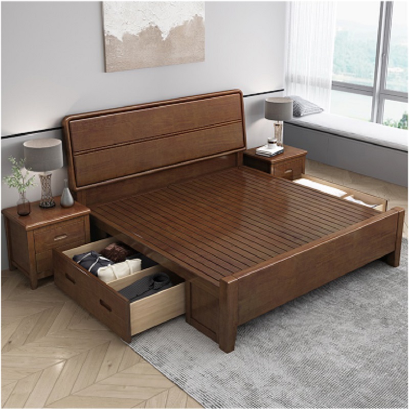 折叠床 中伟/ZHONGWEI 2000mm*1200mm*500mm 木质 棕色 单人 两折折叠