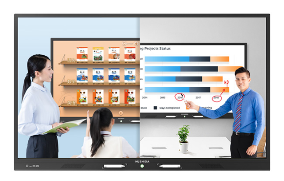 电子白板 互视达/HUSHIDA JXCM-75 红外式 壁挂式 单面 75英寸