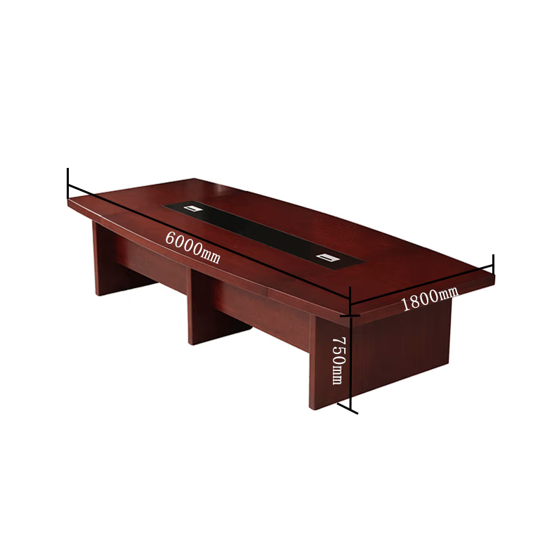 办公桌 中伟/ZHONGWEI  板木结合 红棕色