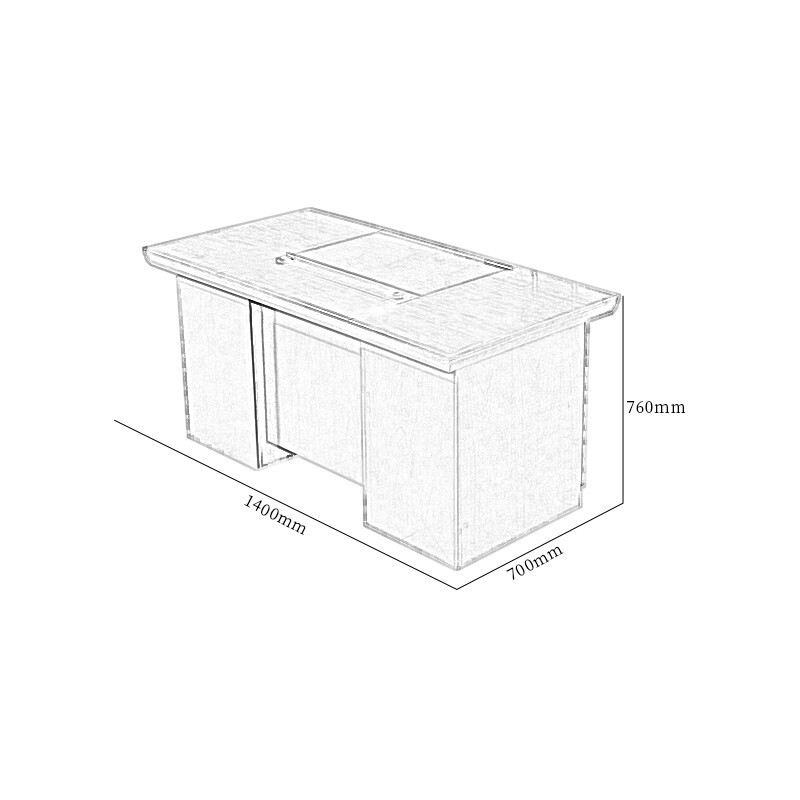 办公桌 中伟/ZHONGWEI  实木 红棕色