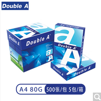 办公用纸 达伯埃/DoubleA  电脑打印纸 A4 80g 500张/包 5包