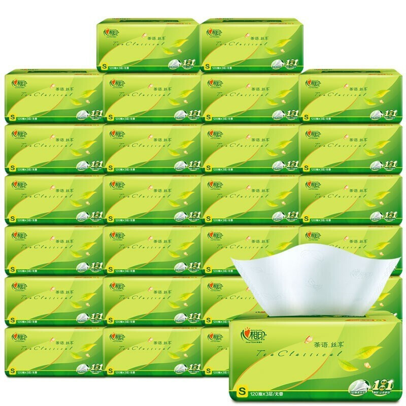 纸巾/湿巾 心相印/Mind Act Upon Mind 120 3层 70g及以下 27包