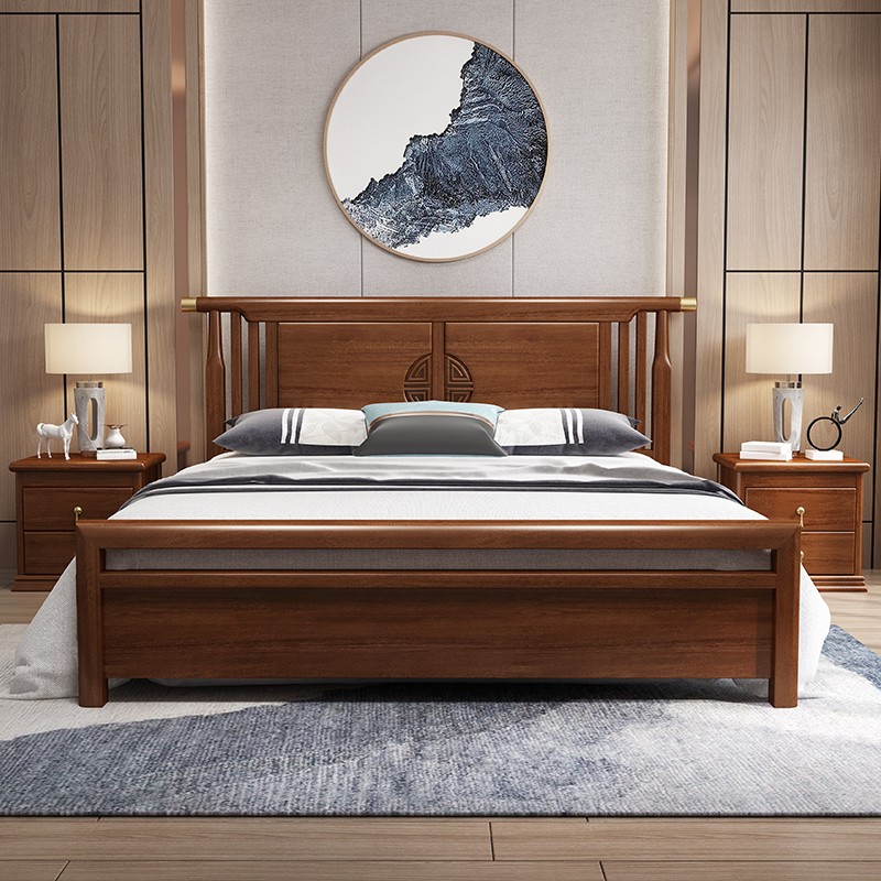 折叠床 中伟/ZHONGWEI CN-ZW3141 木质 棕色 双人 两折折叠