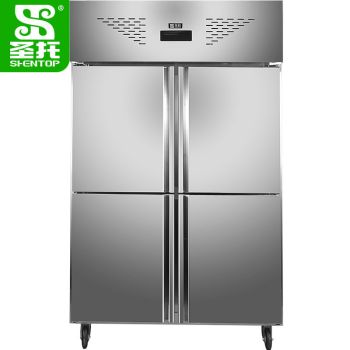 电冰箱 圣托/shentop DHB09 四门 900L以上 无级 电子控温 银色 直冷