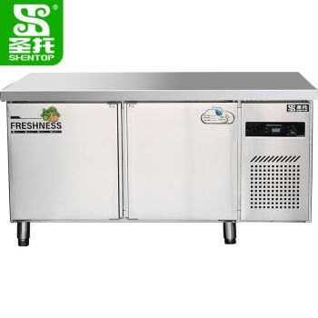 圣托（Shentop）1.5米冷冻工作台 奶茶店平冷操作水吧台 冷冻工作台冰柜 DHC05
