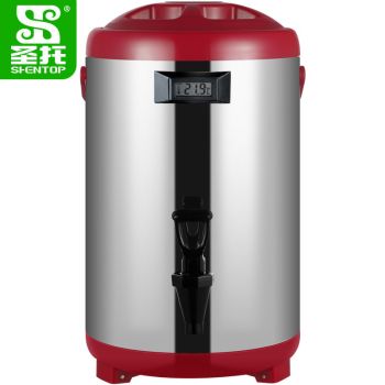 圣托（Shentop）10L奶茶保温桶 带温度显示 凉茶饮料冷热桶数码显示温度 奶茶店果汁豆浆桶 DBD06