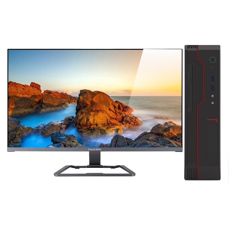台式计算机 长城/GreatWall TD120A2 飞腾 D2000 8GB 1TB 256GB 独立显卡 1G 麒麟操作系统（桌面版）V4 23.8英寸