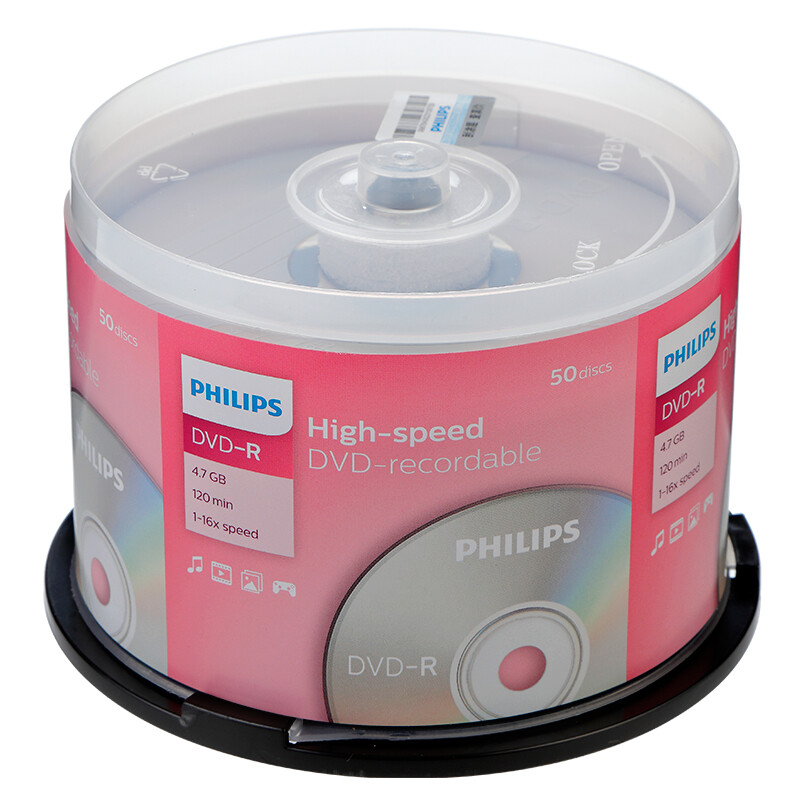光盘 飞利浦/PHILIPS DVD-R 16倍 DVD-R 4.7GB 50片