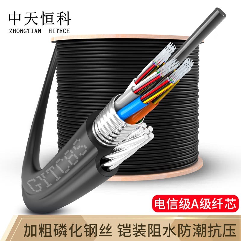 线缆 中天恒科/ZHONGTIANHITECH ZT-GYTC8S-36B1.3 光缆 100 非屏蔽 常规pvc