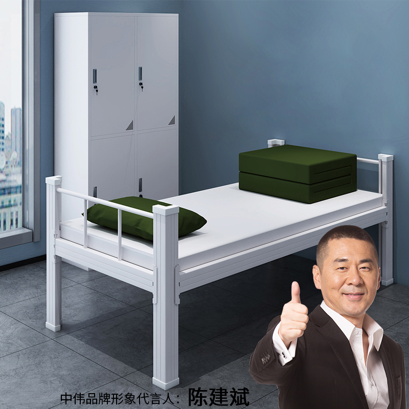 钢木床类 中伟/ZHONGWEI DRC-322 单人 单层 灰白色