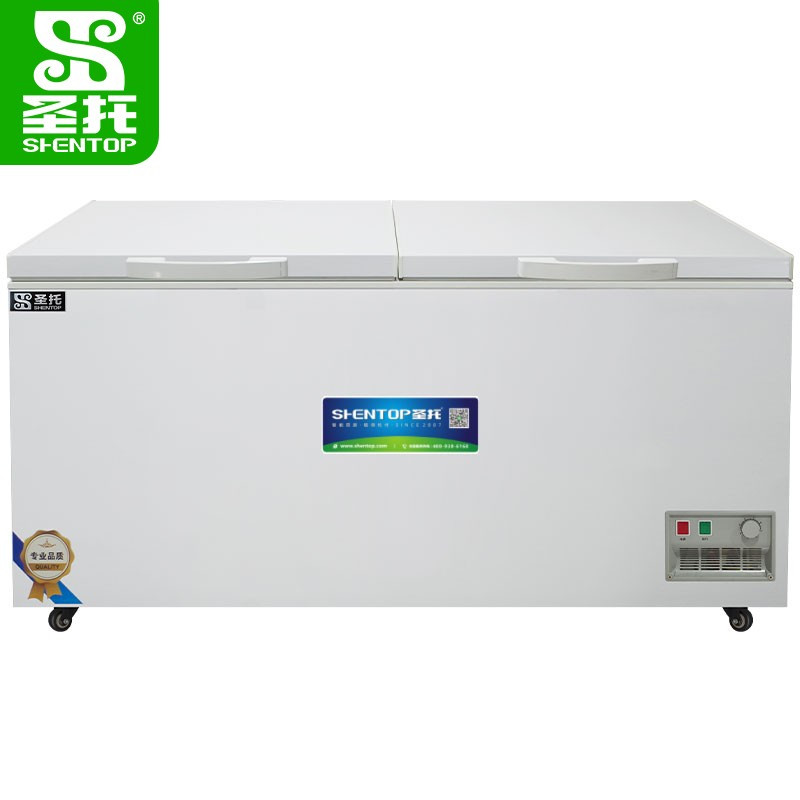 电冰箱 圣托/shentop STLW-C488 顶开门 401-500L 3级 电脑控温 白色 直冷
