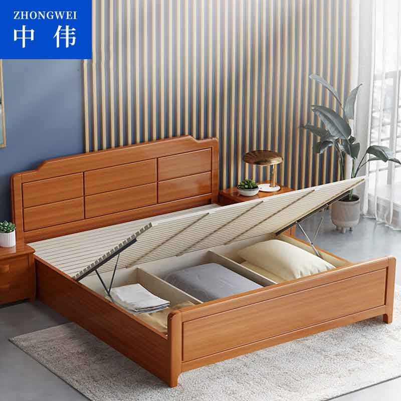 钢木床类 中伟/ZHONGWEI 100027468569 双人 单层 原木色