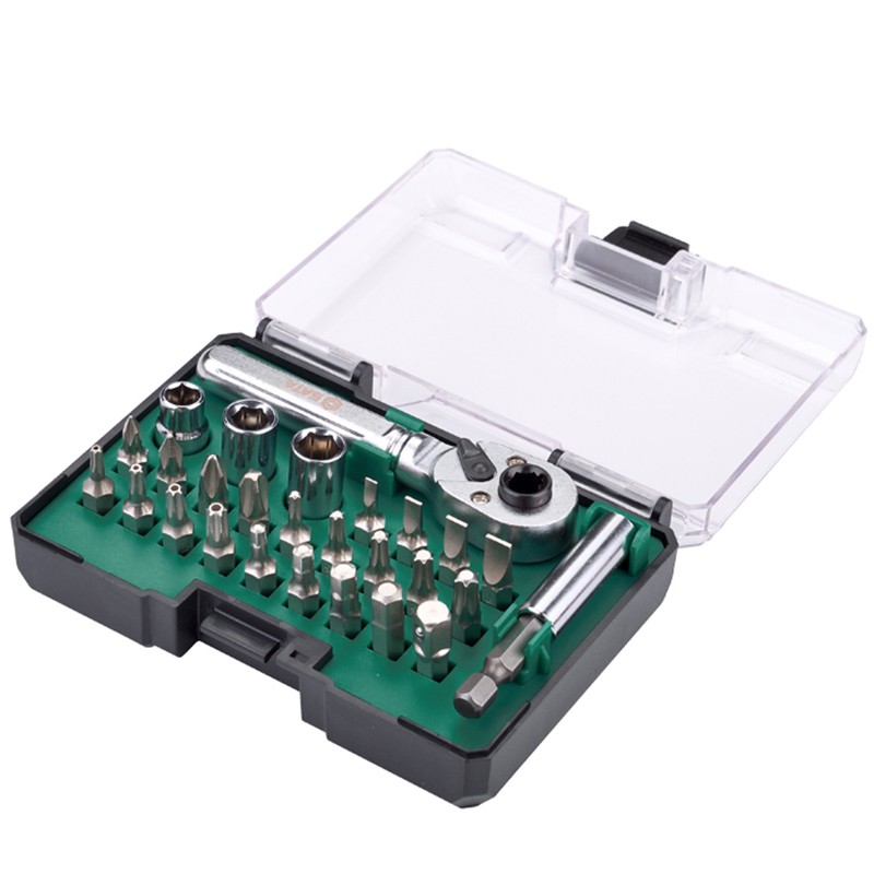 螺丝刀套装 世达/SATA 05497 棘轮螺丝刀套装 27件