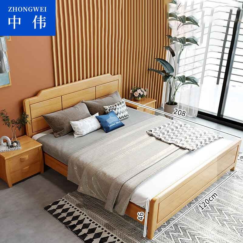 钢木床类 中伟/ZHONGWEI 100027278163 单人 单层 原木色