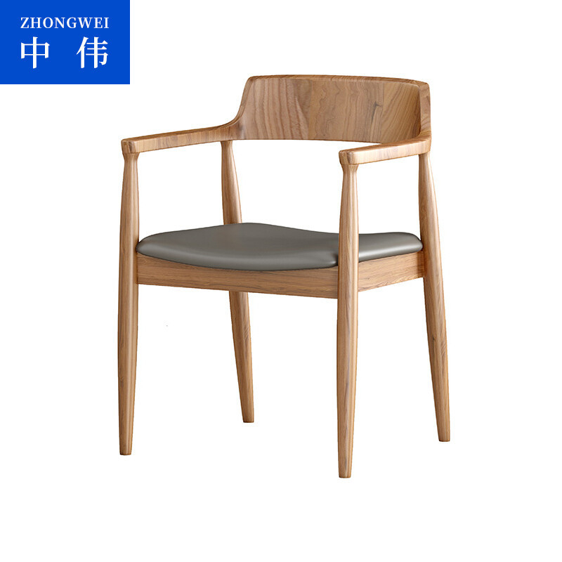 办公椅 中伟/ZHONGWEI  固定扶手 PU 胡桃色 125（不含）-800（不含）