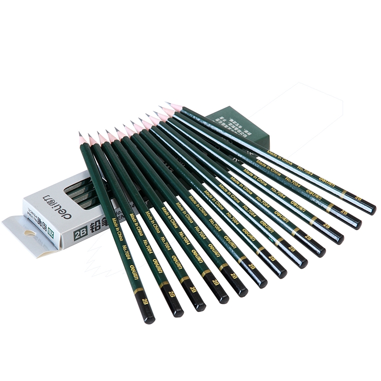 铅笔 得力/deli 7084 石墨芯 2B 黑色 12 6盒以上盒