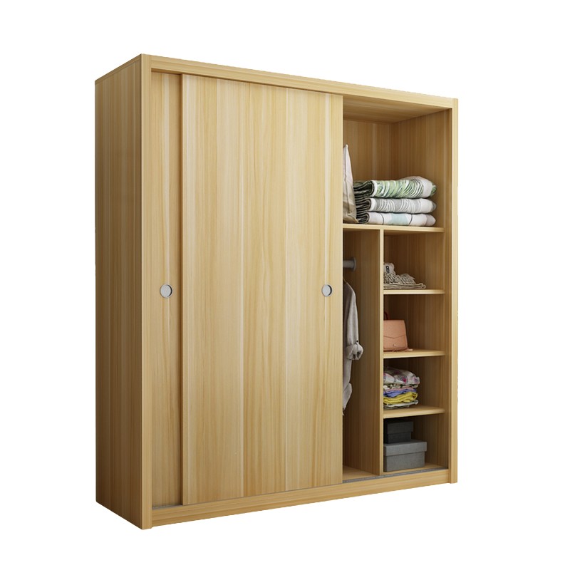 简易衣柜 中伟/ZHONGWEI 7382008 双门 柚木色