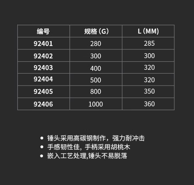 锤 世达/SATA 92406 钳工锤