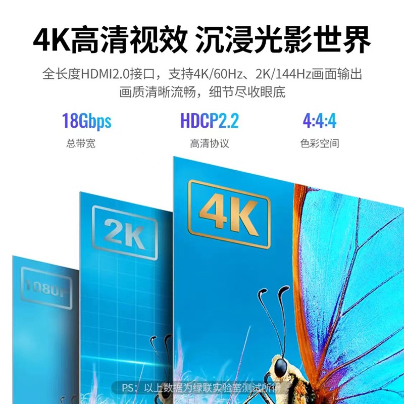 线缆 绿联/UGREEN HD132 视频线 100 非屏蔽 常规pvc