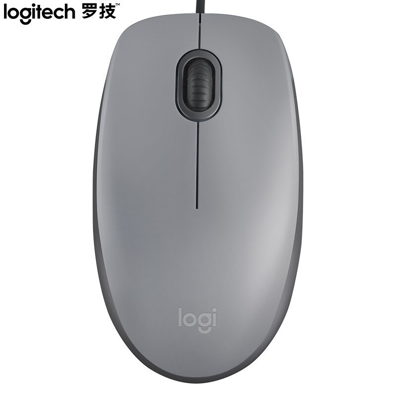 鼠标 罗技/Logitech M111 普通鼠（100-120mm） 有线 灰色