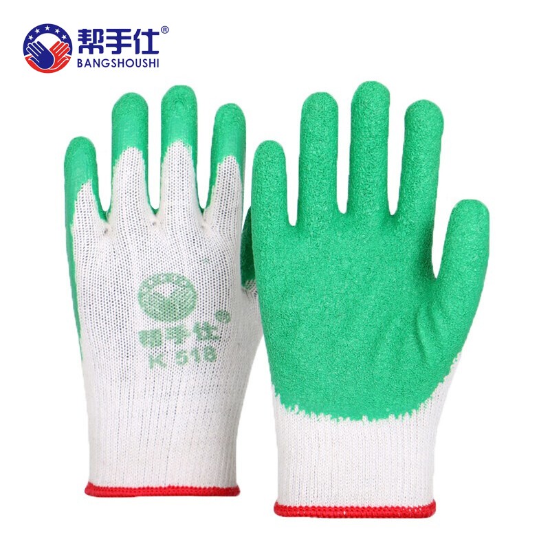 手套 帮手仕  绿色 均码 基本防护 12 乳胶