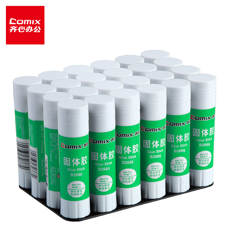 胶棒/固体胶/胶水 齐心/COMIX B2666 胶棒 24个