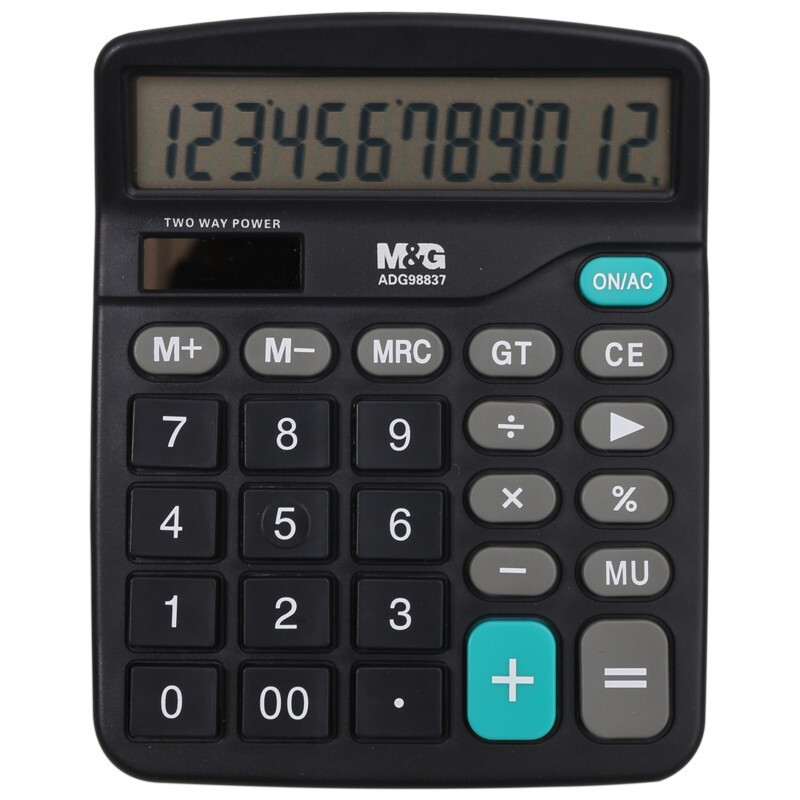 计算器 晨光/M&G ADG98837 台式机 双电源 12位