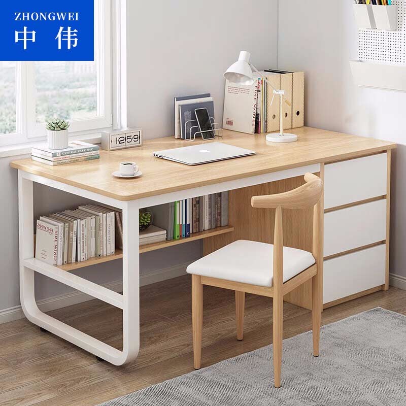 办公电脑桌 中伟/ZHONGWEI  原木色