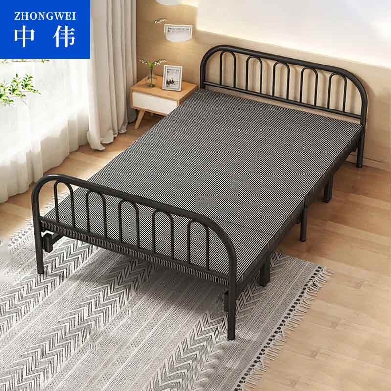 折叠床 中伟/ZHONGWEI ZDC-4-31511 铁质 黑色 单人 三折以上折叠