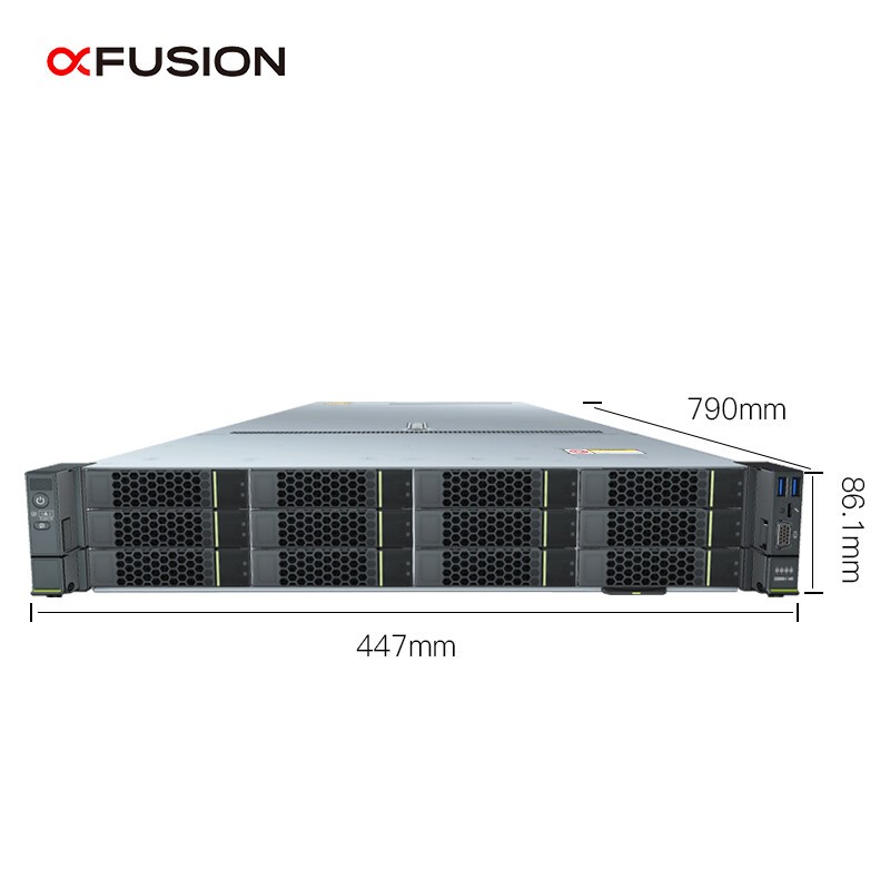 服务器/工作站 超聚变 2288HV6 机架式服务器 4U INTEL 至强银牌 2.1GHZ 12核 DDR4 32GB 1.2TB Linux