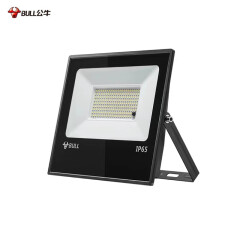 公牛 太阳能投光灯 LED庭院天台工地公园路灯 60W-6500K 适用80~120m² MG-B060A-AE 智能光控 IP65 黑色 个