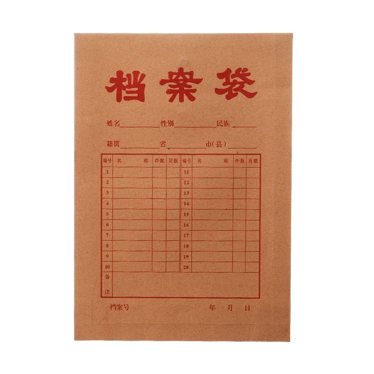 晨光文具 牛皮纸档案袋加厚文档袋办公用品牛皮纸袋文件袋卷宗档案袋牛皮纸a4加厚合同袋文件收纳纸质档案 【20个装】APYRCT82