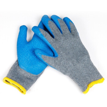 帮手仕 挂胶手套劳保工业耐磨劳动透气浸胶涂皱纹掌防滑胶皮工作 K168（12双）