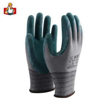 盛港（SHENGGANG）橡胶发泡劳保手套工作耐磨防滑透气乳胶浸胶工地作业 588 12/付