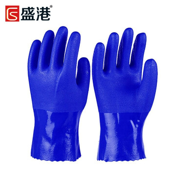 盛港（SHENGGANG） 劳保手套耐油浸胶丁腈橡胶男防滑涂胶工地干活加厚劳保手套SG-8006l
