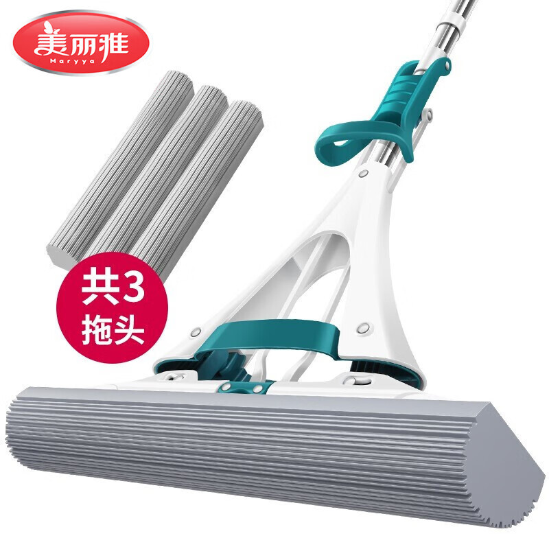 拖把 美丽雅/MARYYA HC065765 胶棉拖把 蓝白色