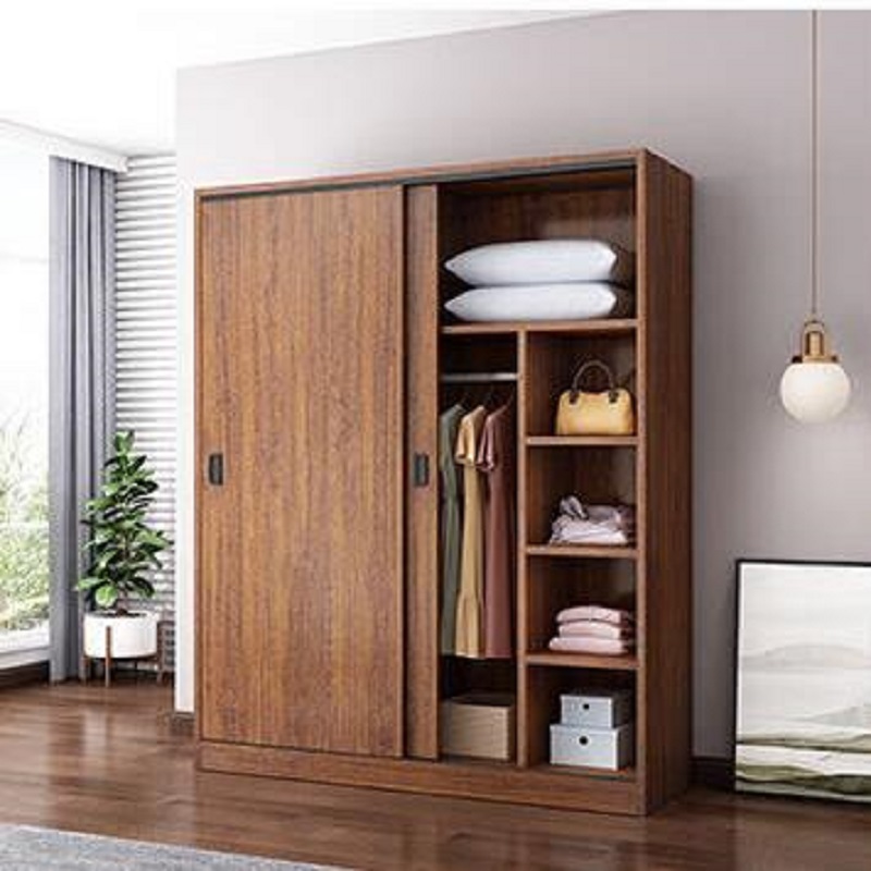 简易衣柜 中伟/ZHONGWEI li-3211 双门 胡桃色