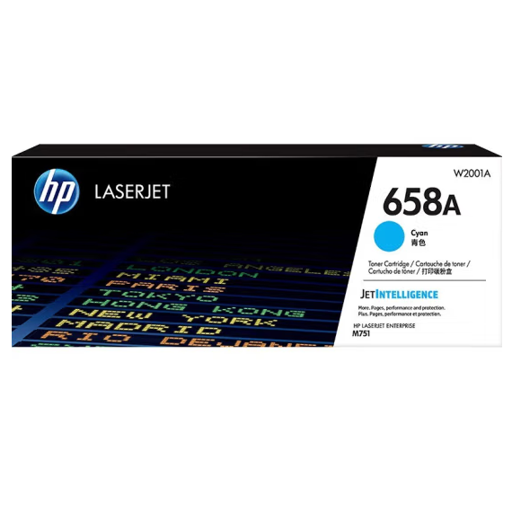惠普（HP）W2001A青色硒鼓 658A 适用于M751dn/M751n打印机（约6000页）
