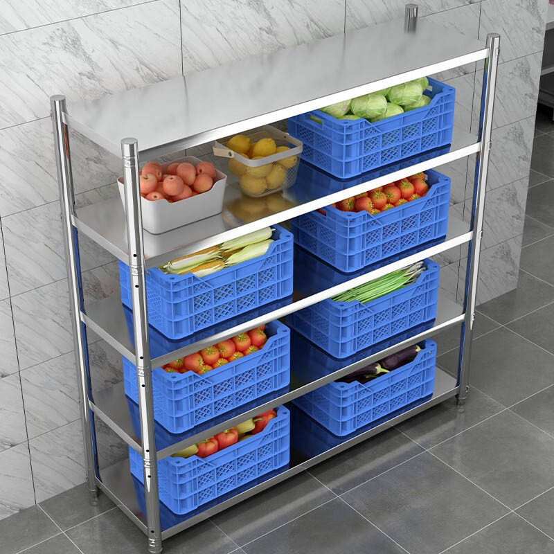 货架 中伟/ZHONGWEI 100026198571 五层 冷轧钢 不锈钢色