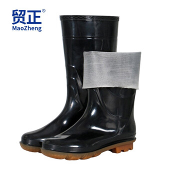 贸正（MAOZHENG）高筒雨鞋胶鞋防滑水靴防水鞋男女雨靴MZZ-8028 44码