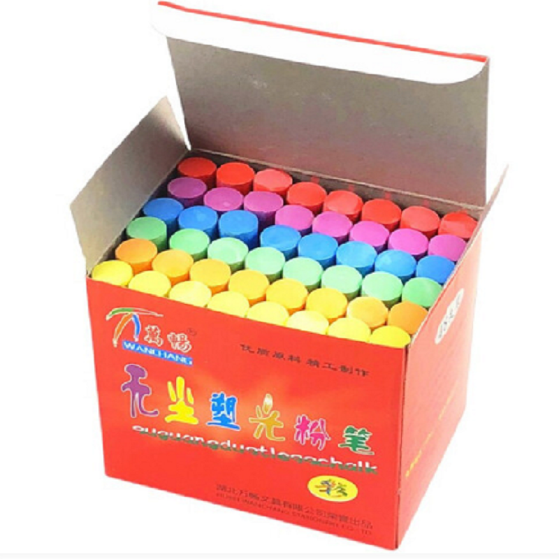 万畅 彩色粉笔 48支/盒