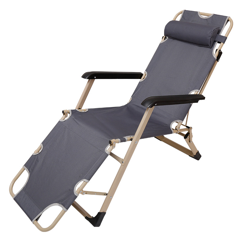  三极户外（Tri-polar）TP1006 折叠床躺椅午睡午休床椅办公室懒人靠背逍遥椅陪护椅灰色 178*66*32cm