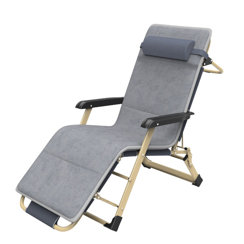 三极户外 TP1007 折叠躺椅午休床加棉垫  178*66*32cm   灰色